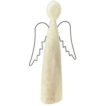 Product Modern Wooden Angel Figurine Guardian Angel H27.5cm