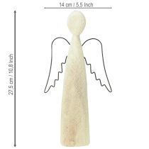 Product Modern Wooden Angel Figurine Guardian Angel H27.5cm