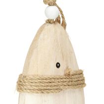 Product Wooden fish decoration maritime pendant Paulownia wood 27cm 2pcs