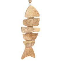 Product Wooden Fish for Hanging Maritime Jute Natural 27cmx2cmx10cm