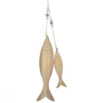 Product Wooden fish decorative hangers fish blue white 11.5/20cm set of 2