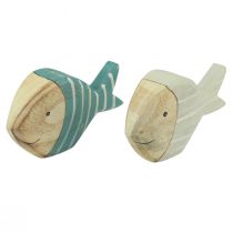 Product Wooden Fish Table Decoration Fish Stand Wood 15×8cm 2 pcs