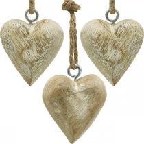 Product Wooden heart Christmas tree decoration 4.5cm 36 pcs