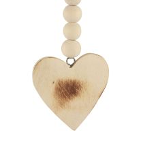 Product Wooden hearts decorative hanger wood decorative hearts burned 8cm 6pcs