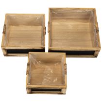 Product Wooden box with chalkboard and insert, 3 sizes set, 30cm