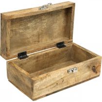 Wooden box with lid jewelry box wooden box 21.5×11×8.5cm