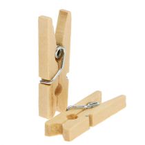 Wooden clips natural 2.5cm 72pcs