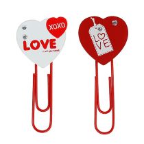 Wooden clips heart &quot;Love&quot; decorative heart Valentine&#39;s gift 2pcs