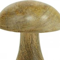 Wooden mushroom natural, yellow autumn deco wooden mushrooms 12×10cm