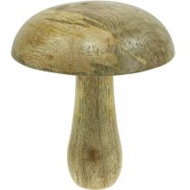 Wooden mushroom natural, yellow wooden decoration autumn deco mushrooms 15×13cm