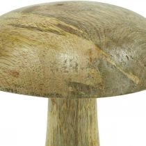 Wooden mushroom natural, yellow wooden decoration autumn deco mushrooms 15×13cm
