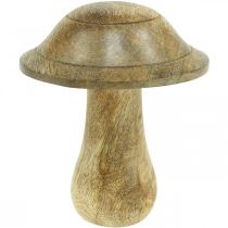 Wooden mushroom with grooves wooden decoration mushroom mango wood natural 11.5×Ø10cm