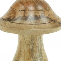 Product Wooden mushroom with grooves Autumn deco mushroom natural mango wood 10×Ø8cm