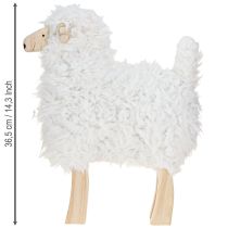 Product Wooden Sheep Easter Decoration Sheep White Natural 30x4.5x36.5cm