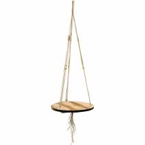 Product Plant swing, flower tray on a rope, hanging basket with macrame Ø34cm L84cm