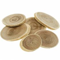 Decorative wooden discs oval natural disc Ø4-7cm wooden decoration 400g