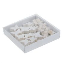 Product Wooden butterfly white 2.8 cm - 3.3 cm 28 pieces