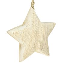 Product Wooden star, natural Christmas ornament, Ø13.5cm, FSC wood