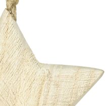 Product Wooden star, natural Christmas ornament, Ø13.5cm, FSC wood
