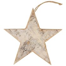 Product Wooden stars decoration decorative hanger rustic decoration white wood Ø20cm