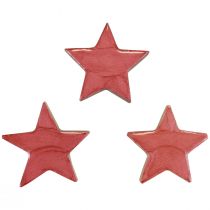 Product Wooden stars decoration Christmas decoration stars pink shine Ø5cm 8 pcs