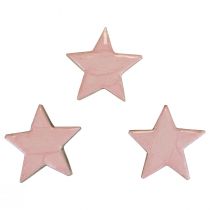 Product Wooden stars decoration stars Christmas decoration pink shine Ø5cm 8 pcs