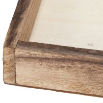 Product Wooden tray, rustic design, perfect for home or office decoration, 15cm, 4 pieces