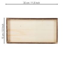 Product Rectangular wooden tray, practical organizer, versatile, robust design, 30cm, 4 pieces