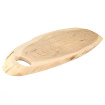 Product Wooden tray acacia wood with tree edge L36–45cm W15–21cm