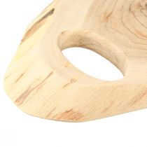 Product Wooden tray acacia wood with tree edge L36–45cm W15–21cm