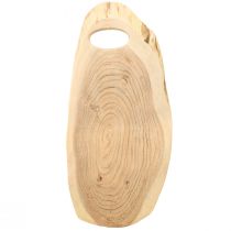 Product Wooden tray acacia wood with tree edge L36–45cm W15–21cm