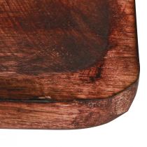 Product Wooden tray decorative tray rectangular dark brown glazed 30×25cm