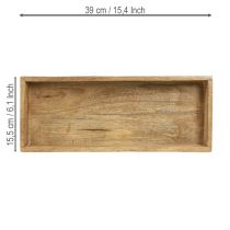 Product Wooden Tray Rectangular Decorative Tray Wood 39×15.5×4cm 2pcs