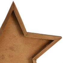 Product Wooden Tray Star Decoration in Brown Ø38/29/22cm Set of 3