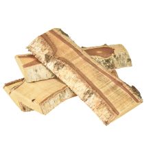 Product Wooden tray with tree bark birch wood decoration 25×10×2cm 4 pieces