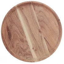 Product Wooden tray round acacia wood tray natural cutting board Ø25cm