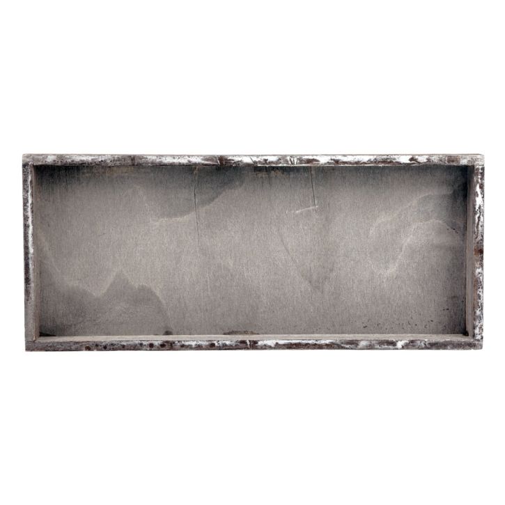 Wooden tray vintage square decorative tray wood gray 35×15×3cm