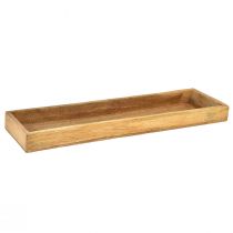 Wooden tray decorative tray wood natural mango wood 50x14x4cm