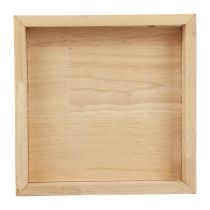 Product Wooden tray decorative tray wood square natural 25×25×3.5cm