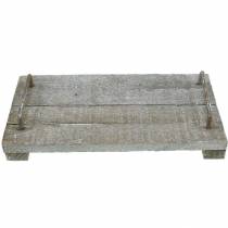 Product Wooden tray, shabby chic, decorative tray with feet, table decoration 30cm