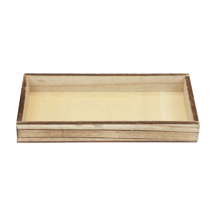 Wooden tray flamed decorative tray table decoration rustic 24×12×3cm