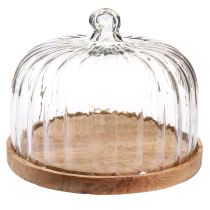 Product Wooden plate with cheese dome decorative plate wood Ø29cm H22cm