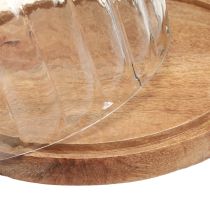 Product Wooden plate with cheese dome decorative plate wood Ø29cm H22cm