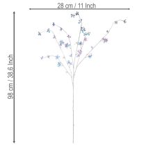 Product Artificial delicate flowering branch with iridescent blossoms, 98cm