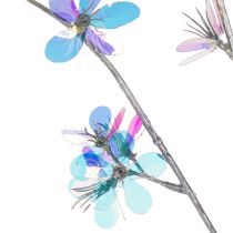 Product Artificial delicate flowering branch with iridescent blossoms, 98cm