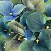 Product Artificial hydrangea flower, blue-green, decorative single stem, 53cm
