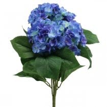 Hydrangea Artificial Flower Blue Silk Flower Bouquet 42cm
