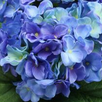 Hydrangea Artificial Flower Blue Silk Flower Bouquet 42cm