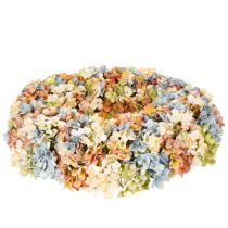 Product Artificial hydrangea wreath, colorful, for door and wall, 55cm
