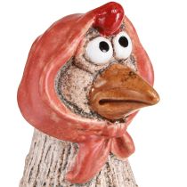 Product Ceramic Decoration Chickens Easter Rooster and Hen H20/22cm 2 pcs